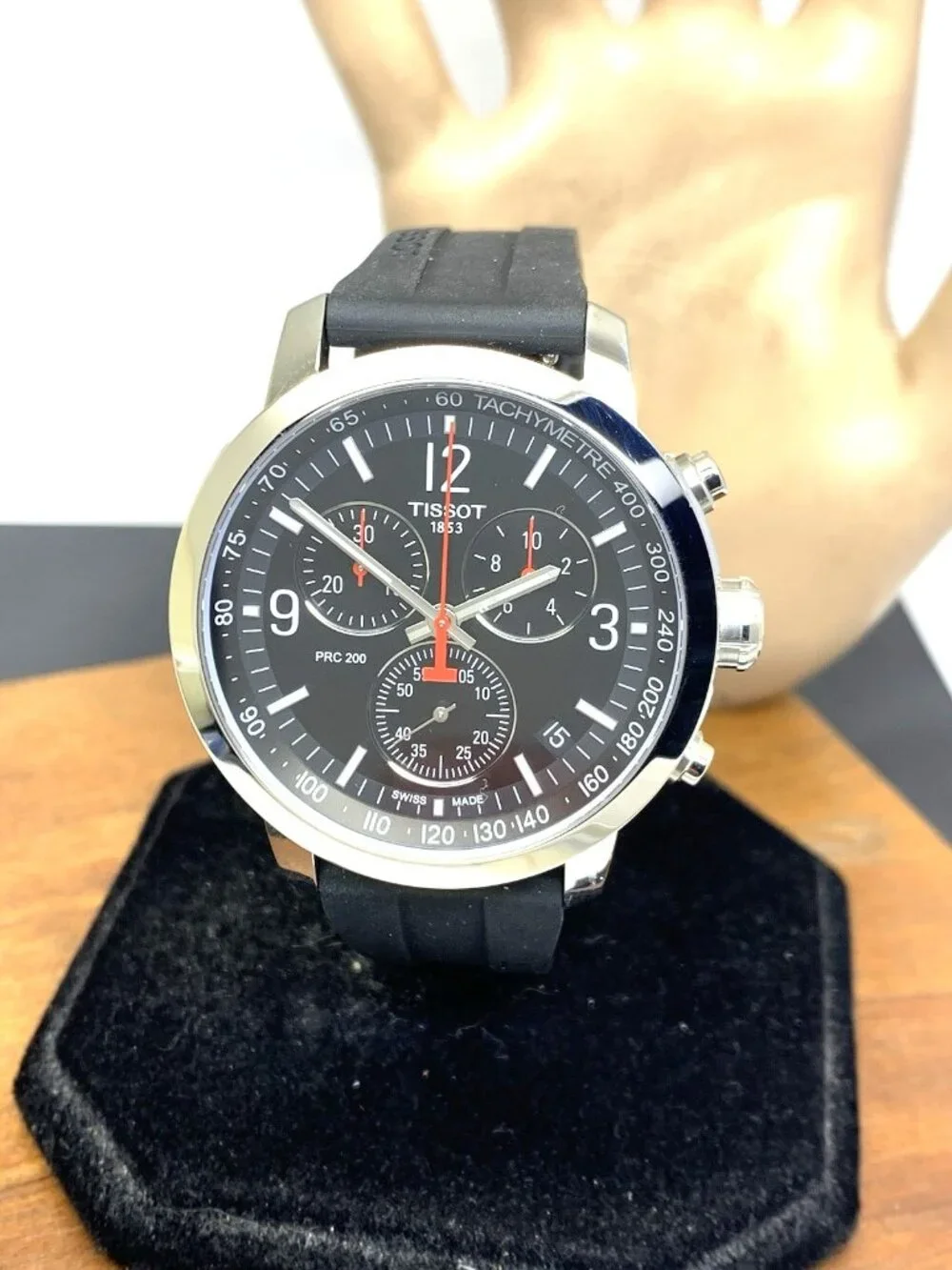 Tissot PRC 200 Men's Watch Chronograph Swiss Quartz Black Rubber T1144171705700